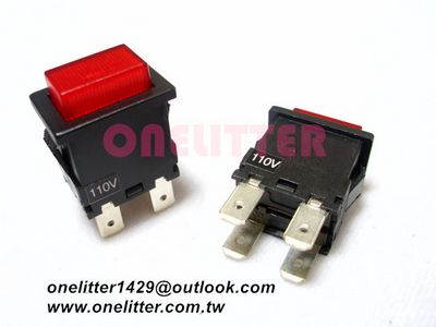 51575   4P長方形帶燈SW 有段110V  UL
